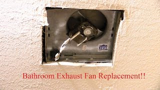 How to Change Bathroom Exhaust Fan Easy [upl. by Einahpets]