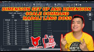 AUTOCAD Dimension set up and Dimension scale [upl. by Adnerb]