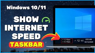 How To Show Internet Speed on Taskbar on Windows 1011 [upl. by Huskey]