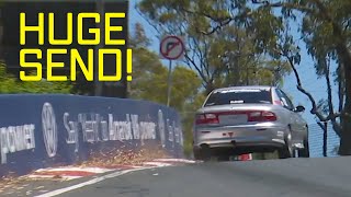 Absolutely LOOSE climb of Mount Panorama  VT Holden Commodore  SENDS IT [upl. by Harding]