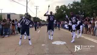 Jackson State Universitys Sonic Boom of the South Marching Out of Thee Merge [upl. by Ahsiak724]