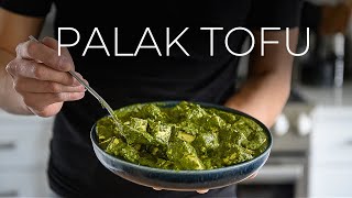 EASY Palak Tofu Recipe  How to make vegan Palak Paneer [upl. by Nikola574]