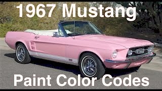 1967 Mustang Colors [upl. by Nahsed]