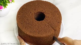 RESEP CHIFFON CAKE COKLAT Selembut Kapas [upl. by Haelahk]