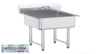 VEVOR Stainless Steel Prep amp Utility Sink 1 Compartment Free Standing Small Review [upl. by Nnire]