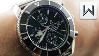 Breitling Superocean Heritage II Chronograph Green Dial A133121AL536 Luxury Watch Review [upl. by Ardnahc590]