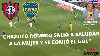 RELATOS  SAN LORENZO 1  1 BOCA JUNIORS GABRIEL ANELLO  RADIO MITRE [upl. by Lavella]