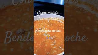 Carne molida ❤️🙏 food healthy vegetables cocina shorts short cooking cook cocinando Dios [upl. by Houston467]