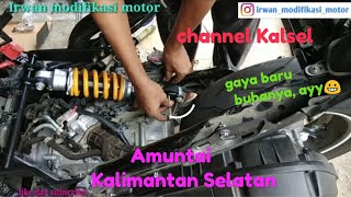 🔴Cara pasang monoshock Yamaha Aerox 155 terbaru [upl. by Leif301]