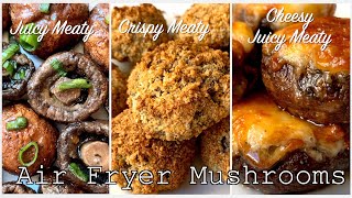 How To Air Fryer Mushrooms  Air Fryer Mushroom Recipes  Meaty Crispy Cheesy Air Fried Mushrooms [upl. by Pell]