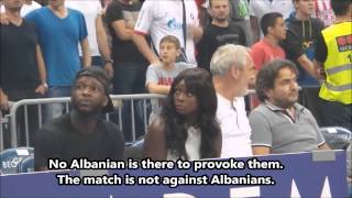 Serbian fans chant quotKill albanians so they dont existquot without provocation [upl. by Nalyad]