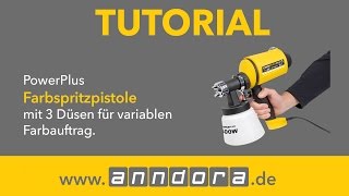 Tutorial powerplus  Spritzpistole für Farbe richtig verwenden [upl. by Hobbs]