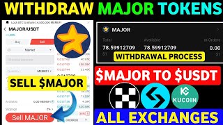 Major Airdrop Withdrawal Process  How to Sell Major Coin  How to Withdraw Major Tokens Major Sell [upl. by Yvor]