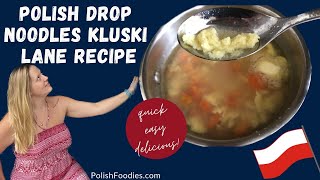 Kluski Lane Polish Drop Noodles Recipe [upl. by Nathanil469]