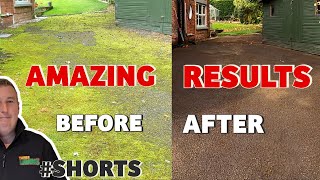 FAST way to remove MOSS Tarmac Driveway with AMAZING RESULTS shorts [upl. by Eimmaj569]