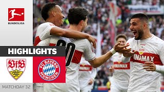 Stuttgart Defeats Bayern Late  Stuttgart  FC Bayern München 31  Highlights  Matchday 32 – BULI [upl. by Anitteb]