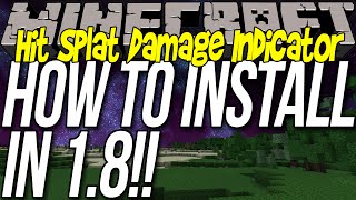 How To Install Hit Splat Damage Indicator In Minecraft 18 [upl. by Lashonda]