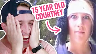 WE REACT TO COURTNEY’S OLD YOUTUBE VIDEOS [upl. by Kciredorb]