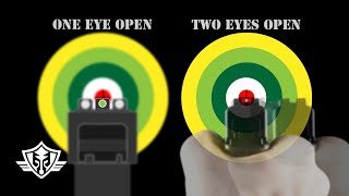 Handgun Aiming amp Sight Picture One Eye vs Two Eyes Front Sight Aiming vs Point Shooting [upl. by Ydnat]