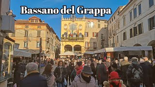 Bassano Del Grappa Veneto Italy  4K Virtual Walking Tour around the City [upl. by Luke290]