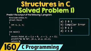 Structures in C Solved Problem 1 [upl. by Hnilym]