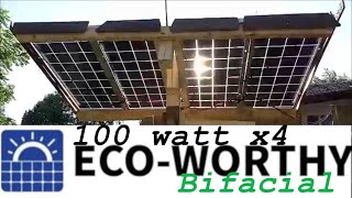 EcoWorthy 4x100W Bifacial Array [upl. by Nirrat]