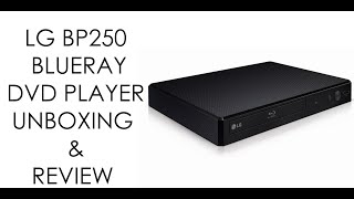 LG BP250 BLUERAY DVD PLAYER UNBOXING amp REVIEW [upl. by Sivahc938]