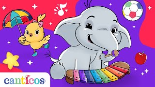 Canticos  10 Canciones infantiles para aprender inglés cantando  Vocabulario para preescolar [upl. by Sapienza]