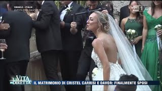 Il matrimonio di Cristel Carrisi e Davor Luksic  La Vita in Diretta 07092016 [upl. by Dorian]