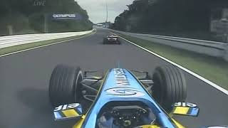 Alonso overtake Schumacher onboard 2005 Japan [upl. by Raila691]