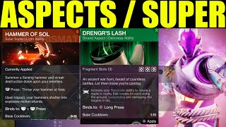 How to unlock destiny 2 prismatic subclass aspects amp fragments Hunter titan warlock Final Shape [upl. by Sucramraj]