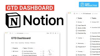 Notion GTD Dashboard  Template Guide [upl. by Hsu]