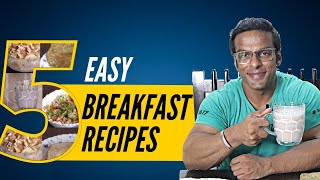 5 Healthy Veg Breakfast Options  High Protein  Yatinder Singh [upl. by Canice]