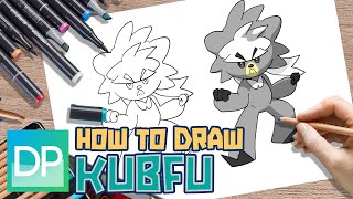 DRAWPEDIA HOW TO DRAW KUBFU FROM POKEMON SWORD amp SHIELD  STEP BY STEP DRAWING TUTORIAL [upl. by Lezley]