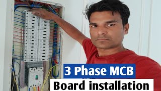 3 Phase MCB Board installation3 phase mcb board3 phase distribution board wiring diagram [upl. by Menken]