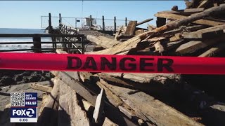 Hundreds say farewell to iconic Santa Cruz County pier damaged by recent storms [upl. by Tepper259]