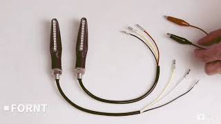 Motorcycle turn signal  wiring installation  Justech [upl. by Sergeant]