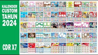 KALENDER CUSTOM TAHUN 2024 CORELDRAW X7 [upl. by Eikcaj863]