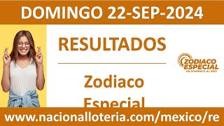 Resultado del sorteo Zodiaco Especial del domingo 22 de septiembre de 2024 [upl. by Ocsinarf]