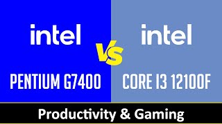 Intel Pentium G7400 vs Intel Core i3 12100F  Productivity amp Gaming RTX 3080 [upl. by Kcirdef905]