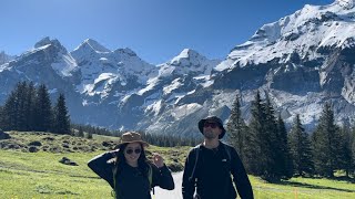 stunning swiss alps  lake oeschinensee hike  exploring interlaken [upl. by Derrek328]