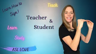 How to Sign  TEACHER  STUDENT  ASL  Sign Language [upl. by Ebeohp]