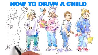 How to draw a child  INDEPTH BEGINNER TUTORIAL [upl. by Radmen]