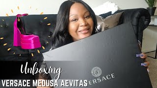 Luxury Unboxing  Versace Medusa Aevitas Platform Shoe Review  Tryon [upl. by Josee]