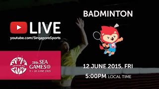 Badminton Mens Team Finals Day 7  28th SEA Games Singapore 2015 [upl. by Neelhsa944]