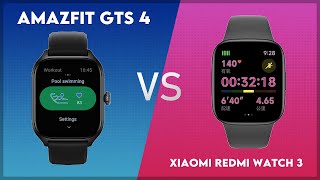 Amazfit GTS 4 vs Xiaomi Redmi Watch 3 Comparison [upl. by Akinahc890]