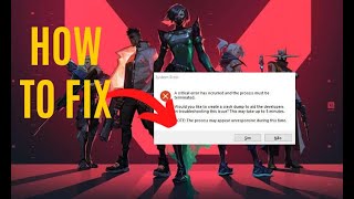 How to Fix Valorant System Error SOLVED [upl. by Ushijima]