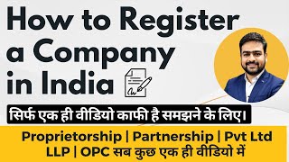 How to Register a Company in India  How to Register Startup Company in India  Company Registration [upl. by Phillipe]