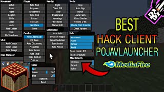 MINECRAFT JAVA SUPER OP HACK CLIENT ON ANDROID  HUZUNI CLIENT  POJAVLAUNCHER [upl. by Lenee201]