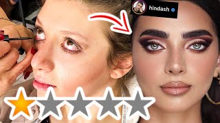 THE WORST REVIEWED MAKEUP ARTIST COPIED HINDASH [upl. by Atte]